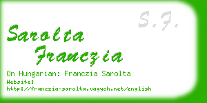 sarolta franczia business card